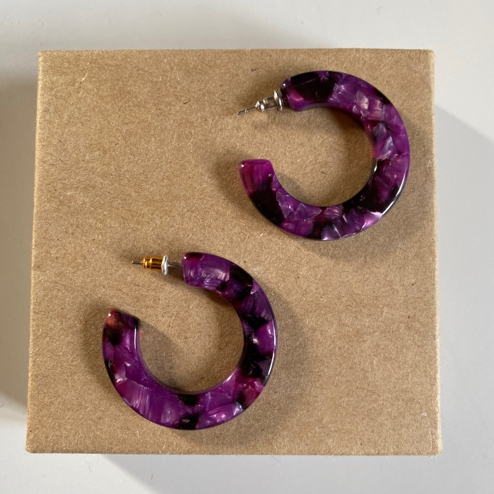 Machete Kate Hoops in Purple Tortoise